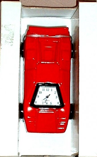 INDY RACE CAR CLOCK, DIE-CAST RED **NEW**