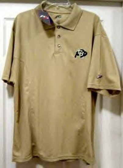 UNIVERSITY OF COLORADO "COOLPLUS" POLO SHIRT, MED *NEW*