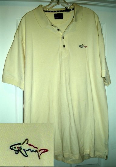 GREG NORMAN EMBROIDERED GOLF SHIRT, XLARGE **NEW**