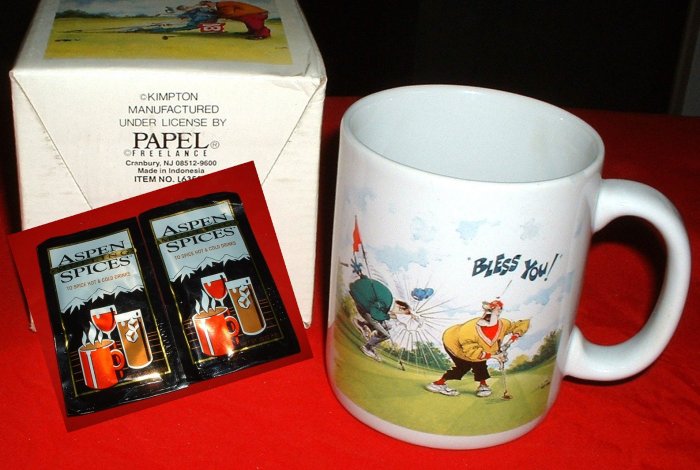 GOLFER'S MUG: "BLESS YOU!" *NEW IN BOX"
