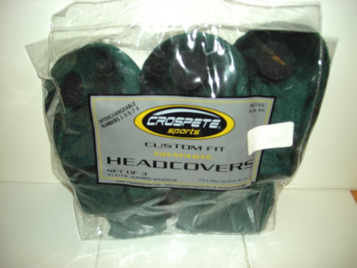 GRAPHITE HEADCOVERS, 3 ACRYLIC FUR GREEN *NEW*