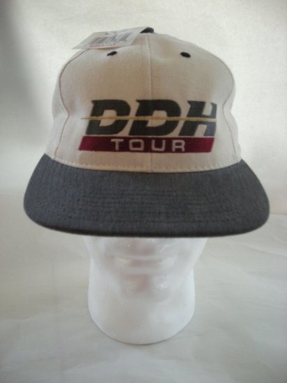 DDH TOUR EMBROIDERED BALL CAP, WHITE/SILVER *NEW*
