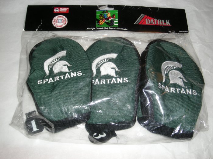 MICHIGAN STATE HEADCOVERS,3 NYLON EMBROIDERD DATREK*NEW