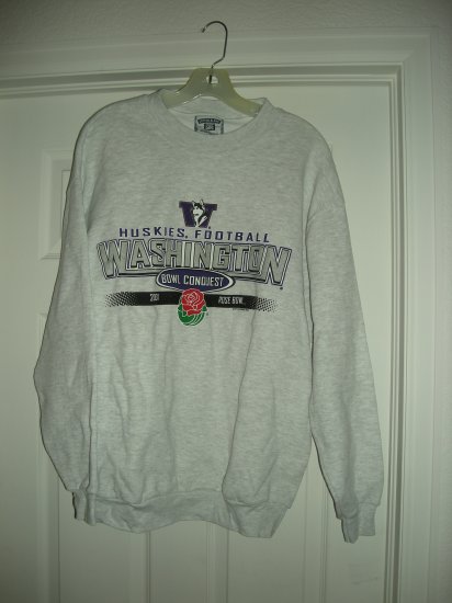 WASHINGTON HUSKIES ROSE BOWL 2001 SWEATSHIRT,Size: Large, *NEW