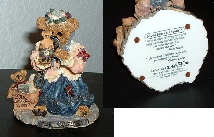 BOYDS BEARS & FRIENDS #227707 THE COLLECTOR **NIB**