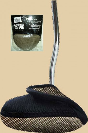 MALLET PUTTER COVER, OVERSIZE RIGHT OR LEFT,CAMEL *NEW