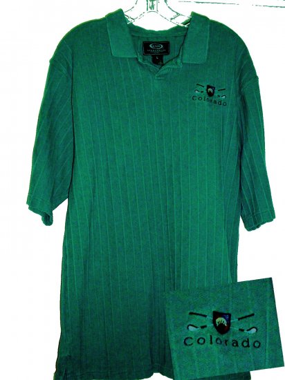 COLORADO GOLF EMBROIDERED POLO SHIRT, LARGE **NEW**