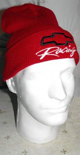 CHEVY RACING NASCAR EMBROIDERED KNIT CAP, RED **NEW**