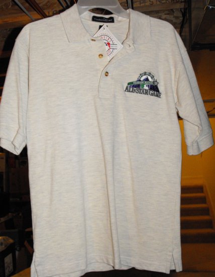 MLB ALL-STAR GAME '98 EMBROIDERED POLO SHIRT, SMALL *NEW