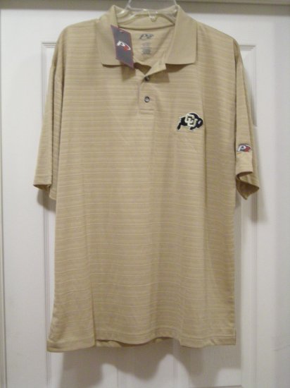 UNIVERSITY OF COLORADO "RIBBED LOOK" POLO, XL *NEW*