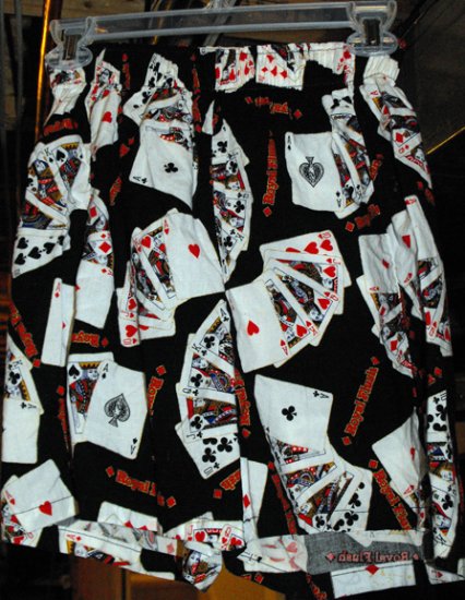 "ROYAL FLUSH" BOXER SHORTS, SMALL **NEW**