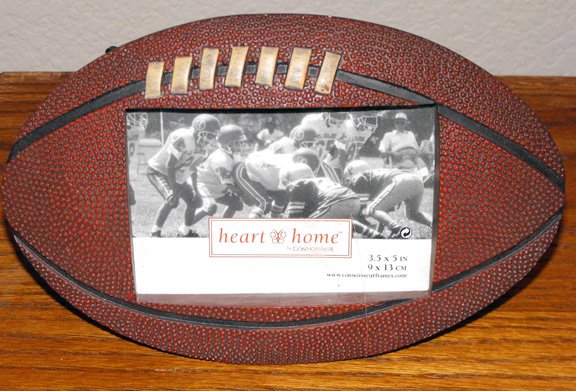 FOOTBALL "SHAPED" PICTURE FRAME 5" X 3.5" **NEW**