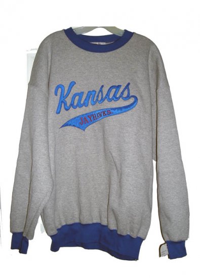 KANSAS JAYHAWKS HEAVYWEIGHT SWEATSHIRT, Size: XL **NEW**