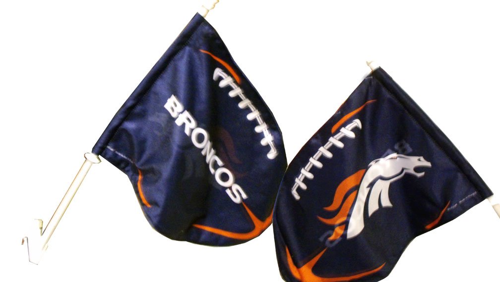 DENVER BRONCOS CAR FLAG *NEW*