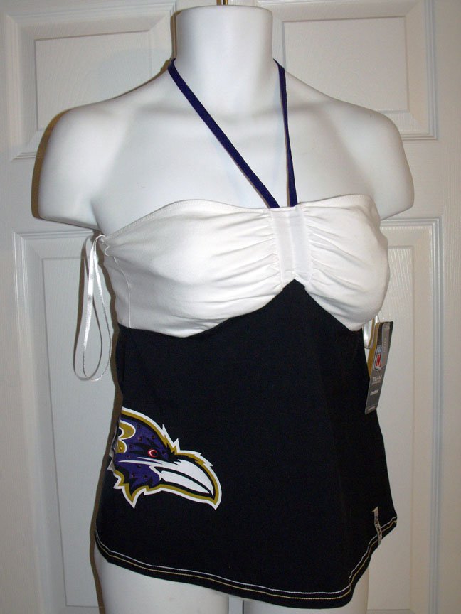 BALTIMORE RAVENS JUNIOR'S RADAR S2W NECK TIE TOP, Size Large *NEW*