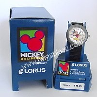 Disney Lorus Time Telling Mickey Mouse Watch Wristwatch Jewelry Gray Retired Item RX66AX
