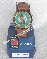 Disney COWBOY SAFARI MICKEY MOUSE Lorus Lite Watch Wristwatch Jewelry Retired RZA004