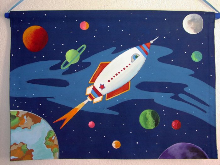 Rocket Ship Wall Hanging
