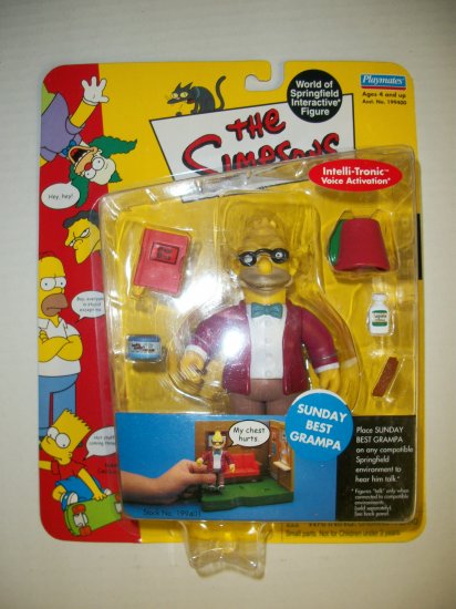 SIMPSONS INTERACTIVE SUNDAY BEST GRAMPA Action Figure