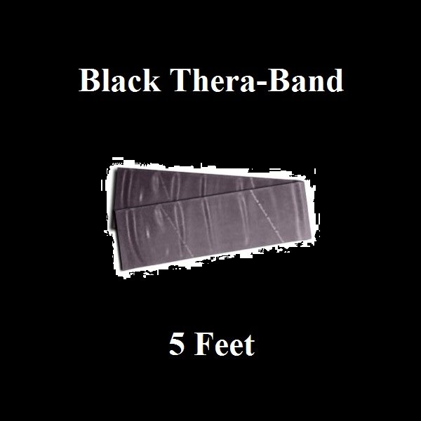 1 Black Thera-Band, Theraband Resistance Exercise Band Individual Pack