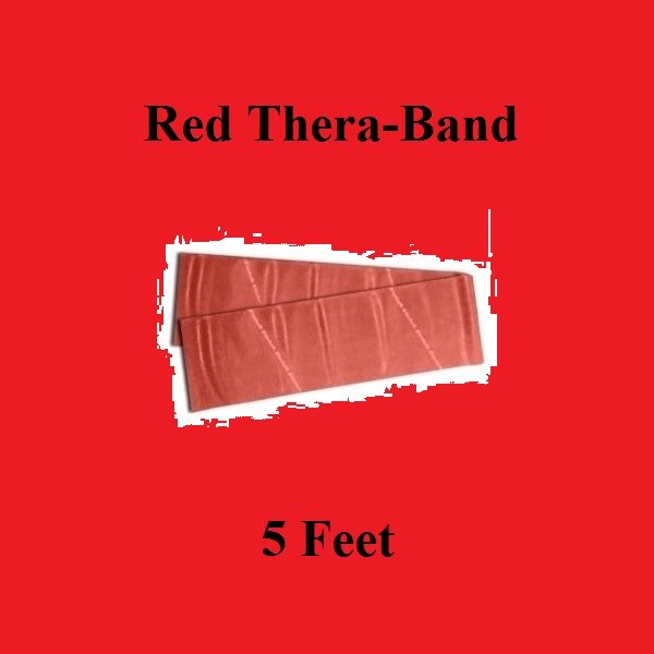 1 Red Thera-Band, Theraband Resistance Exercise Band Individual Pack