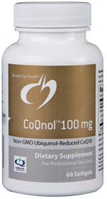 CoQnol (non-GMO Ubiquinol - Reduced CoQ10 Form) 100mg - 60 Softgels - Designs for Health