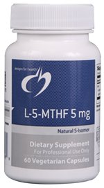 L-5-MTHF 5 mg - 60 Vegetarian Capsules - Designs for Health