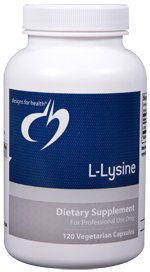 L-Lysine - 120 Vegetarian Capsules - Designs for Health
