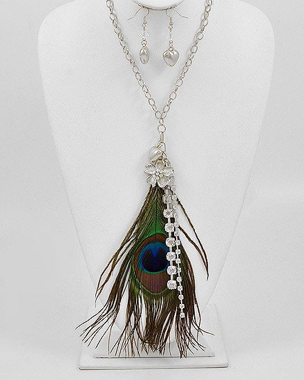 Silvertone Multi Colored Epoxy Dragonfly Pendant & Hook Earring Set