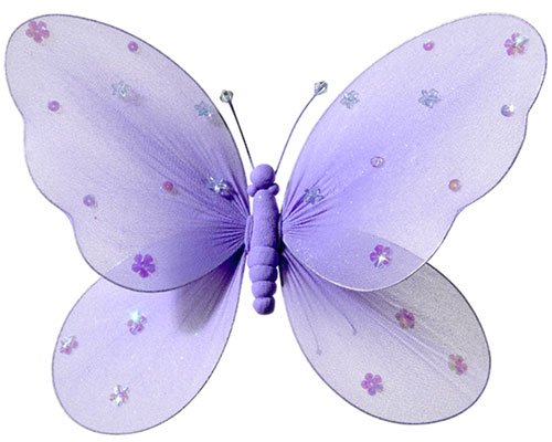 Fabric Butterflies - Girls Room Decor - Purple - Medium