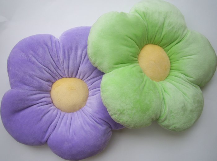 Daisy Pillow - Kids Girls Room- Purple - Small