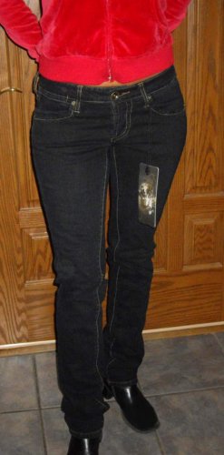$198 ED HARDY GEISHA Girl Black SKINNY jeans-27 NEW