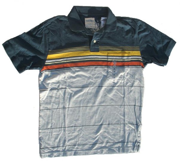 OLD NAVY Mens Vintage Polo Blue Gold S Small NWT