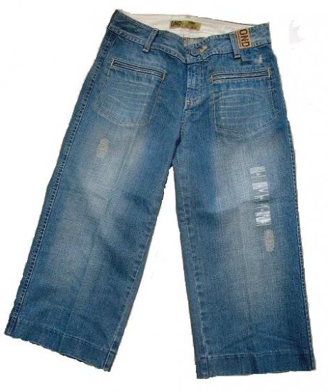 OLD NAVY Distressed Denim Capri Pants Girls 14 NWT