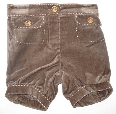 OLD NAVY Brown Velveteen Knickers Shorts 6-12 Mo NWT New