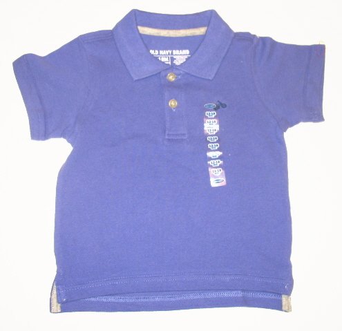 OLD NAVY Boys Purple Polo Shirt 6-12 Mo NEW