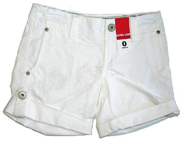 OLD NAVY White Cuff Shorts Sz 0 NEW