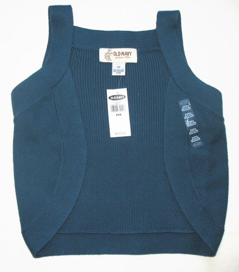 OLD NAVY Sleeveless Sweater Vest Shrug XXS NEW