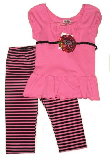 ZOEY GIRL 2pc Set Leggings Top Pink 4 NEW $35