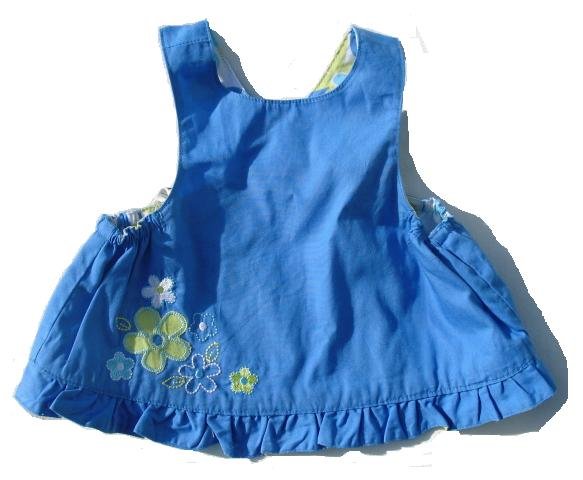 Reversible Blue Floral Swing Top 6-9 Mo NEW