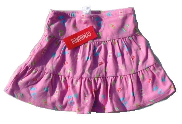GYMBOREE Island Fun Girls Pink 2-Tier Skirt 5 NEW