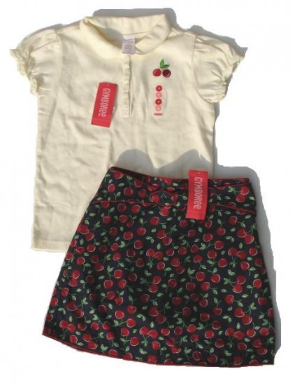 GYMBOREE Cherry Pie Skort Top Set 9 NEW $41