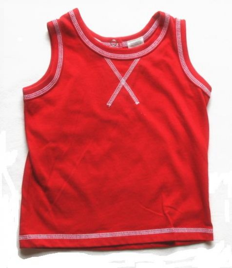 PEEK A BABE Boys Red X Tank Top 12 Mo NEW