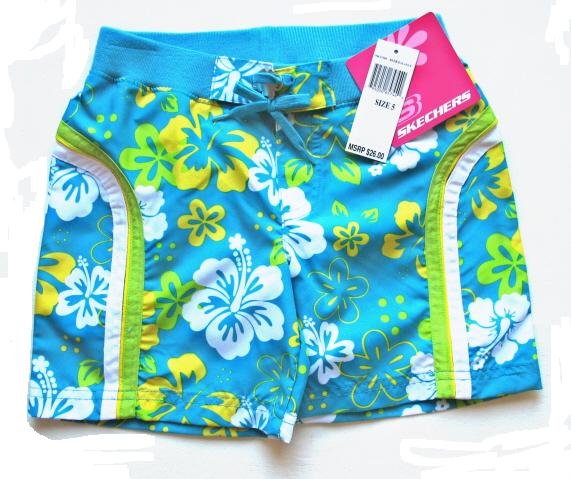 SKECHERS Girls Tropical Board Shorts 5 NEW $26