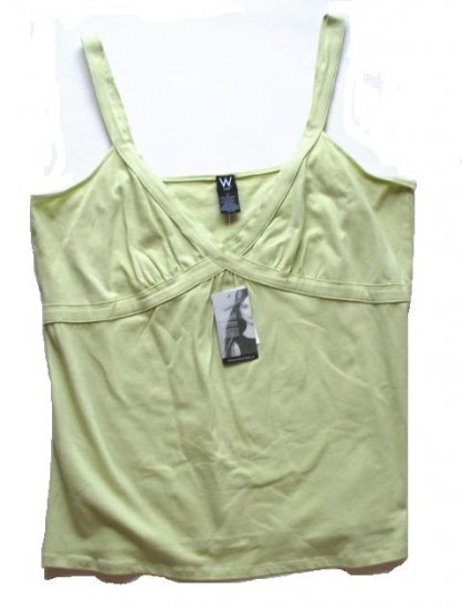 WORK WEEKEND Womens Plus Green Tank Top Cami 1X 16 18 NEW $44