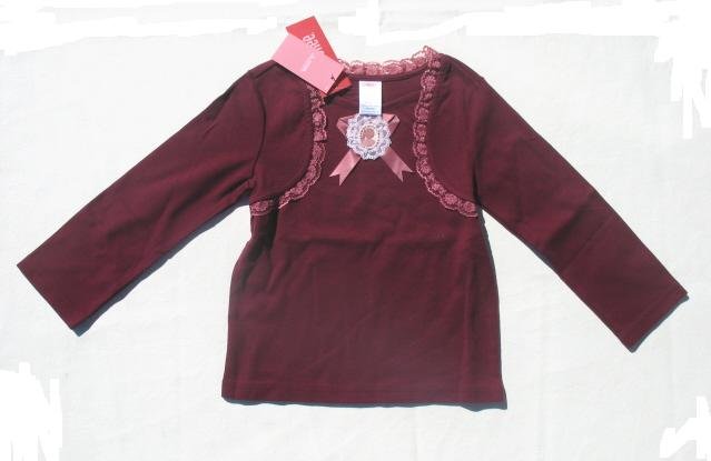 GYMBOREE La Belle Epoque Girls Holiday Burgandy Cameo Shirt Top 4 4T NEW