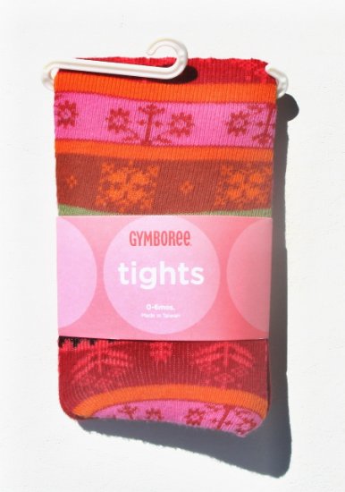 GYMBOREE Peruvian Doll Girls Red Tights 0 3 6 Mo NEW