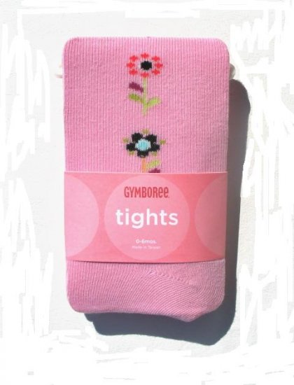 GYMBOREE Imaginary Friends Girls Pink Flower Tights 0 3 6 Mo NEW