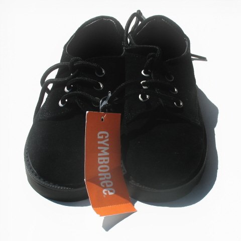 GYMBOREE Family Portrait Holiday Boys Black Suede Oxford Shoes 10 NEW