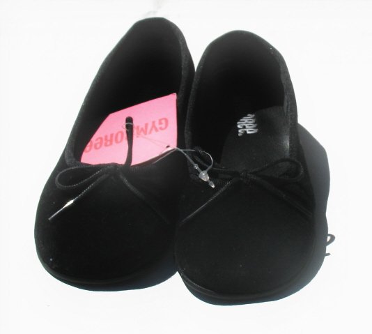 GYMBOREE Family Portrait Holiday Girls Black Ballet Dress Shoes 1 NEW